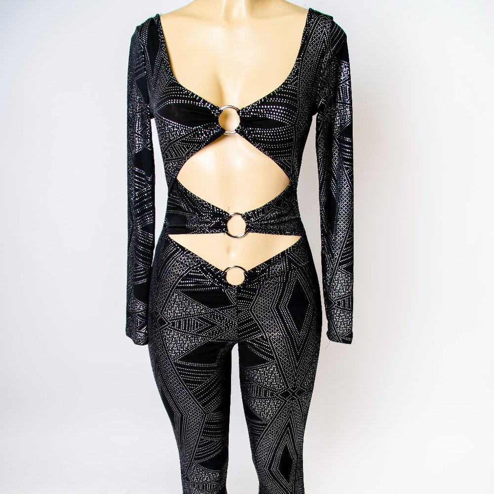 Black and Silver Jumpsuit